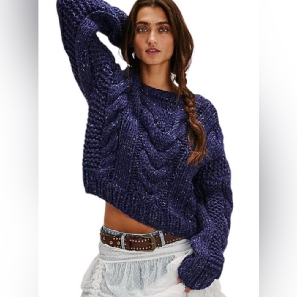 Free people cable knit sweater